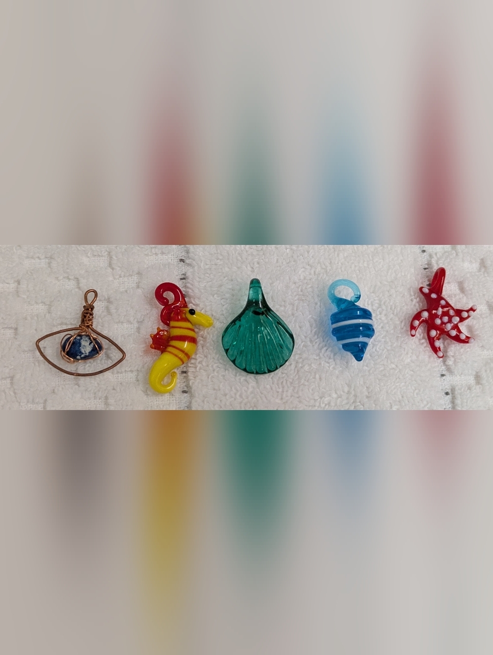 Sea Charm Mix — Seahorse, Shell, Spiral & Starfish